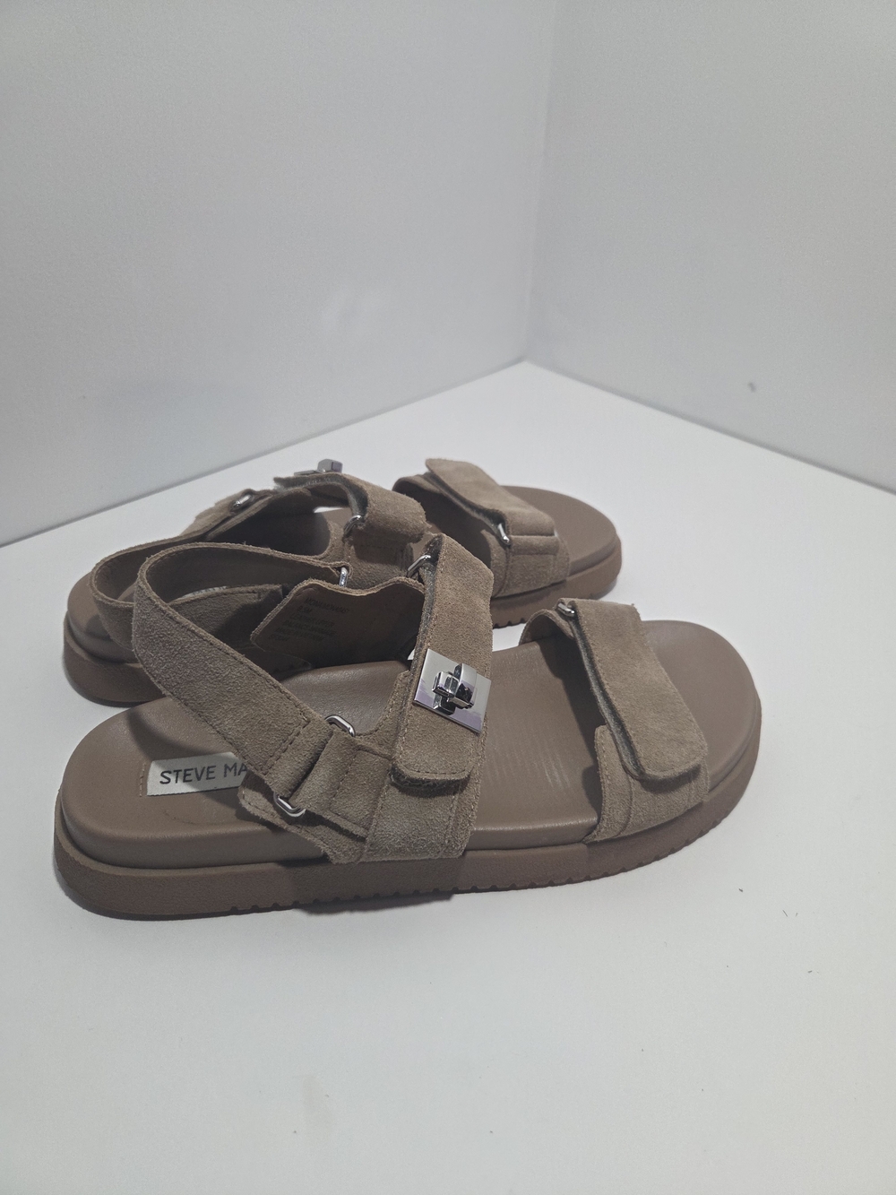 Steve Madden Taupe Suede Strap Sandals Size 9.5